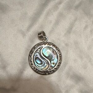 Silver Abalone Shell Pendant